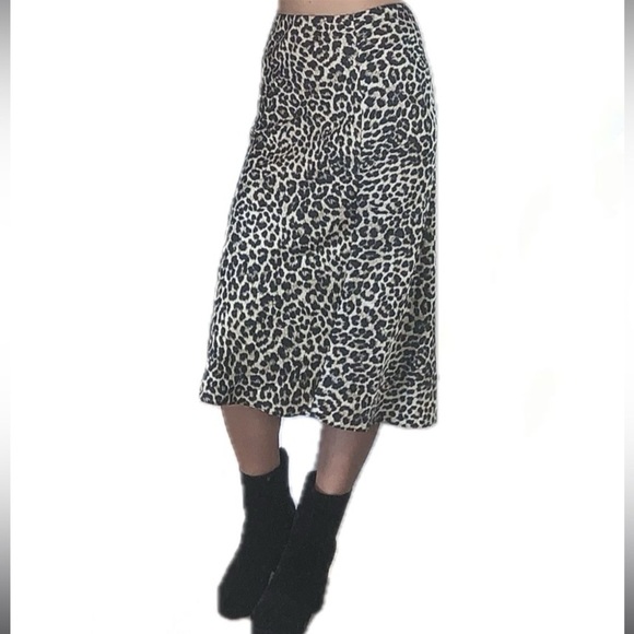 Alya Dresses & Skirts - Animal print Silky Midi Skirt